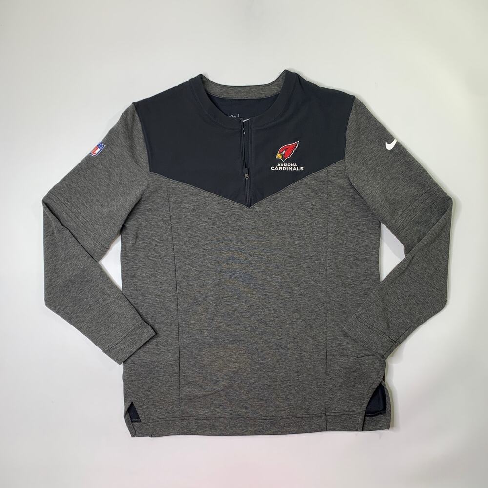 Arizona Cardinals Shirt Mens Medium Black Grey Sideline Lockup Performance Nike - Picture 3 of 15
